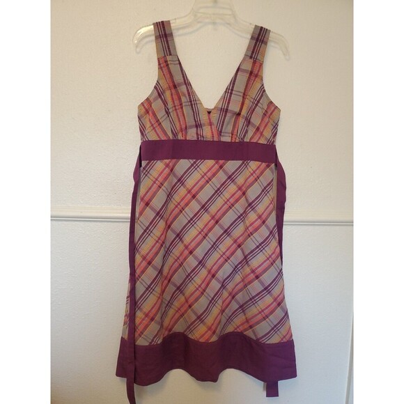 Patagonia Dresses & Skirts - Patagonia Dress Plaid Madras Seersucker Netty Dress Size 10 90s Y2K